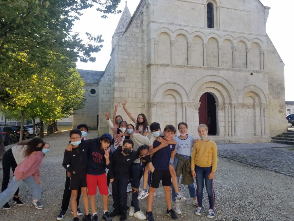 In front of the church of La Couronne