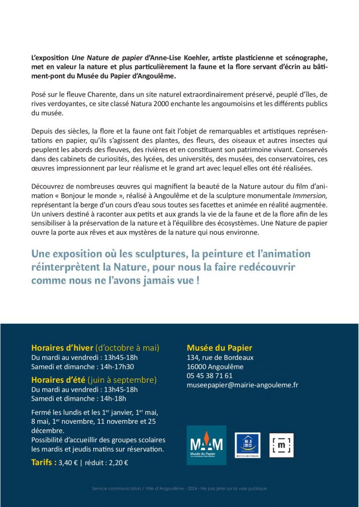 "Une nature de papier" : présentation de l'exposition