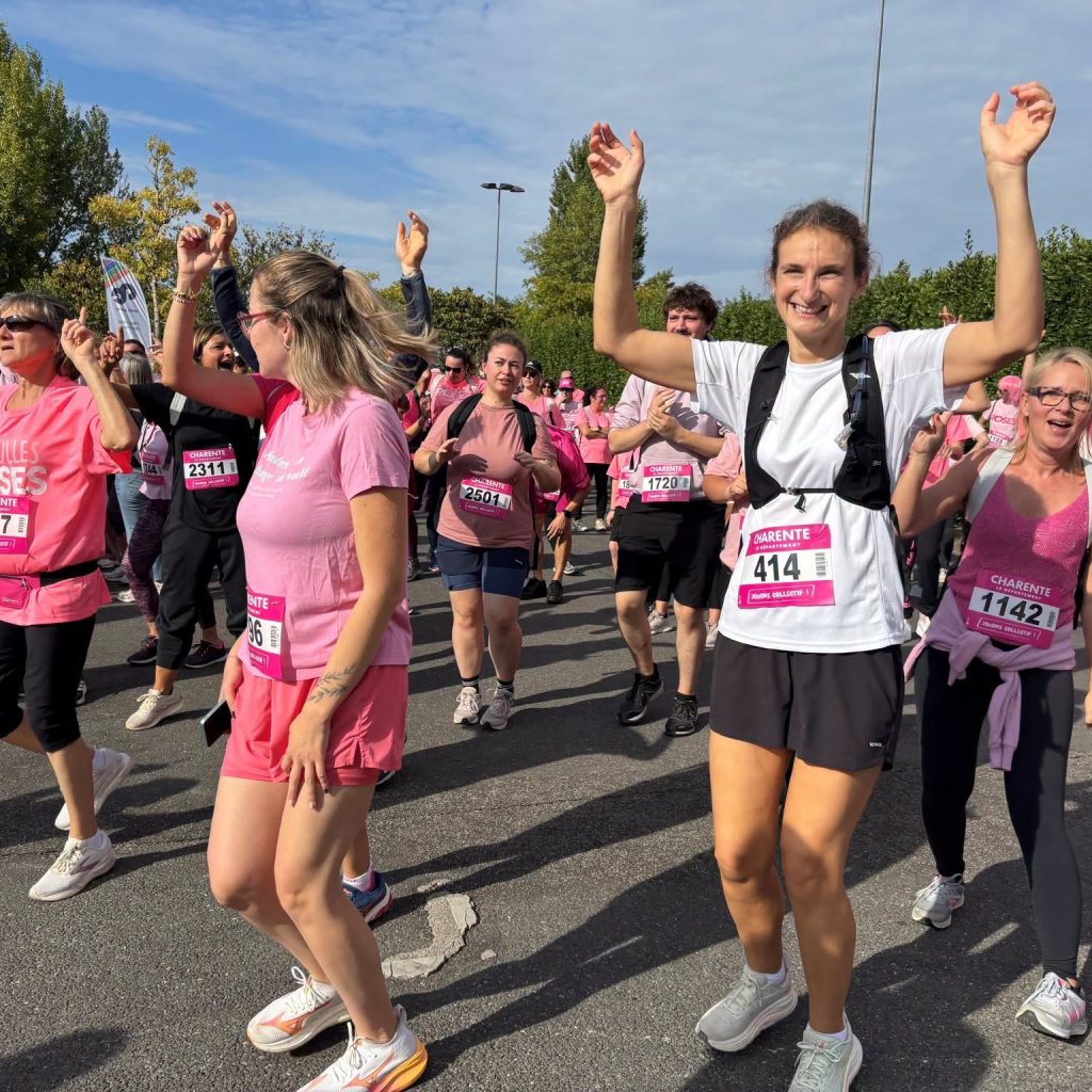Octobre rose : la joie à l'arrivée de la course.